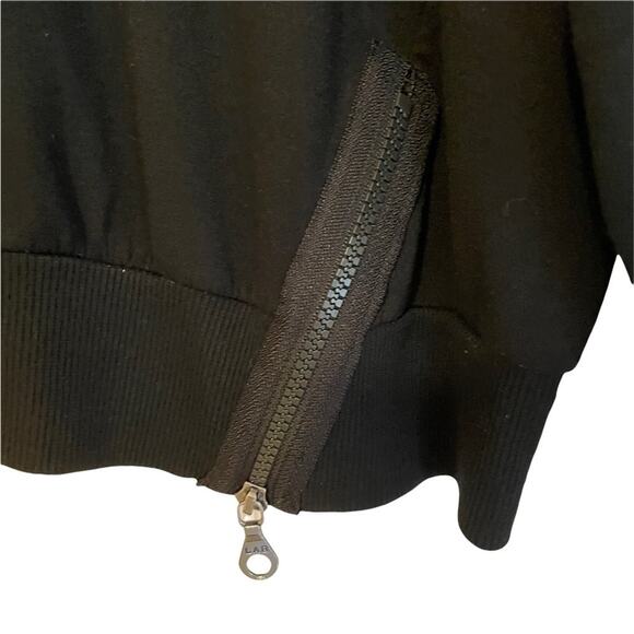 Joy Lab Black Sweatshirt with Zipper at waist and banding detailing on Arm XXL - Picture 4 of 7